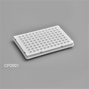 0.1ml白色PCR半裙边96孔板CP2001（超薄均匀型管壁与产品均一性依靠顶级的精密模具实现）