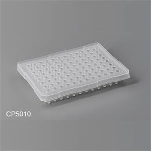 0.2ml透明PCR上裙边96孔板CP5010（纵向字母（A-H），横向数字（1-12）标记，标记清晰）