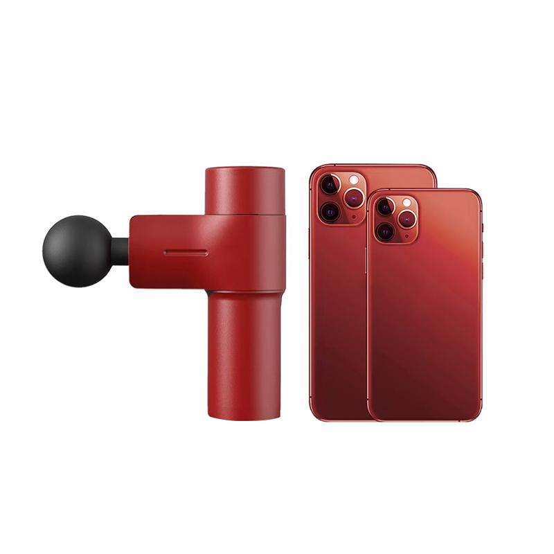康豪KH-520型酒红色深层肌肉按摩器（USB充电，4种按摩头可供选择）