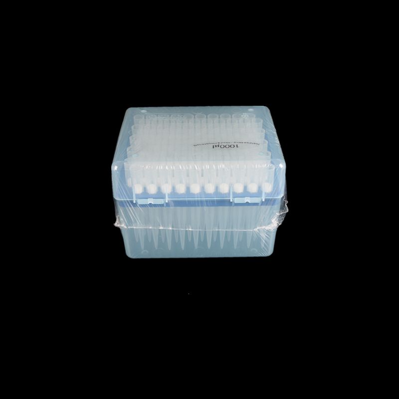 1000ul盒装灭菌低吸附透明滤芯吸头（100支/盒，10盒/大盒，5大盒/箱）