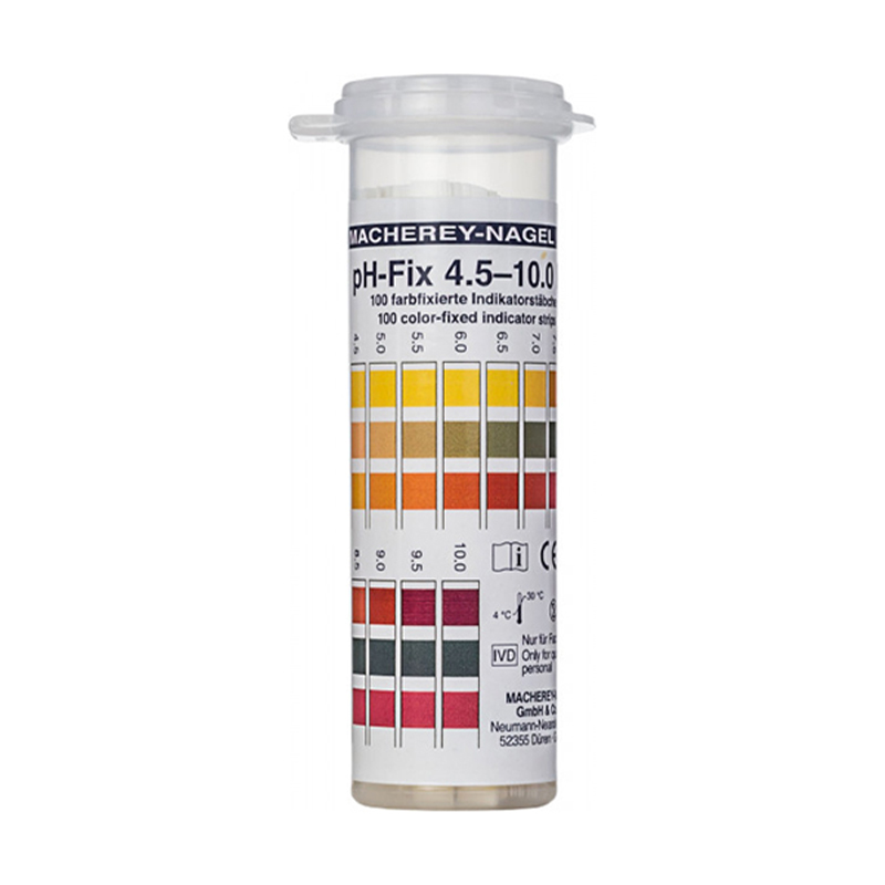 pH-Fix4.5-10.0PT无渗透试纸（pH-Fix测试条可防止反应快颜色渗漏现象，避免污染样品溶液，pH-Fix4.5–10.0PT也可以搭配反射仪来测pH值。）