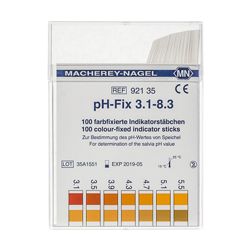 pH-Fix3.1-8.3（pH-Fix测试条可防止反应快颜色渗漏现象，避免污染样品溶液。）